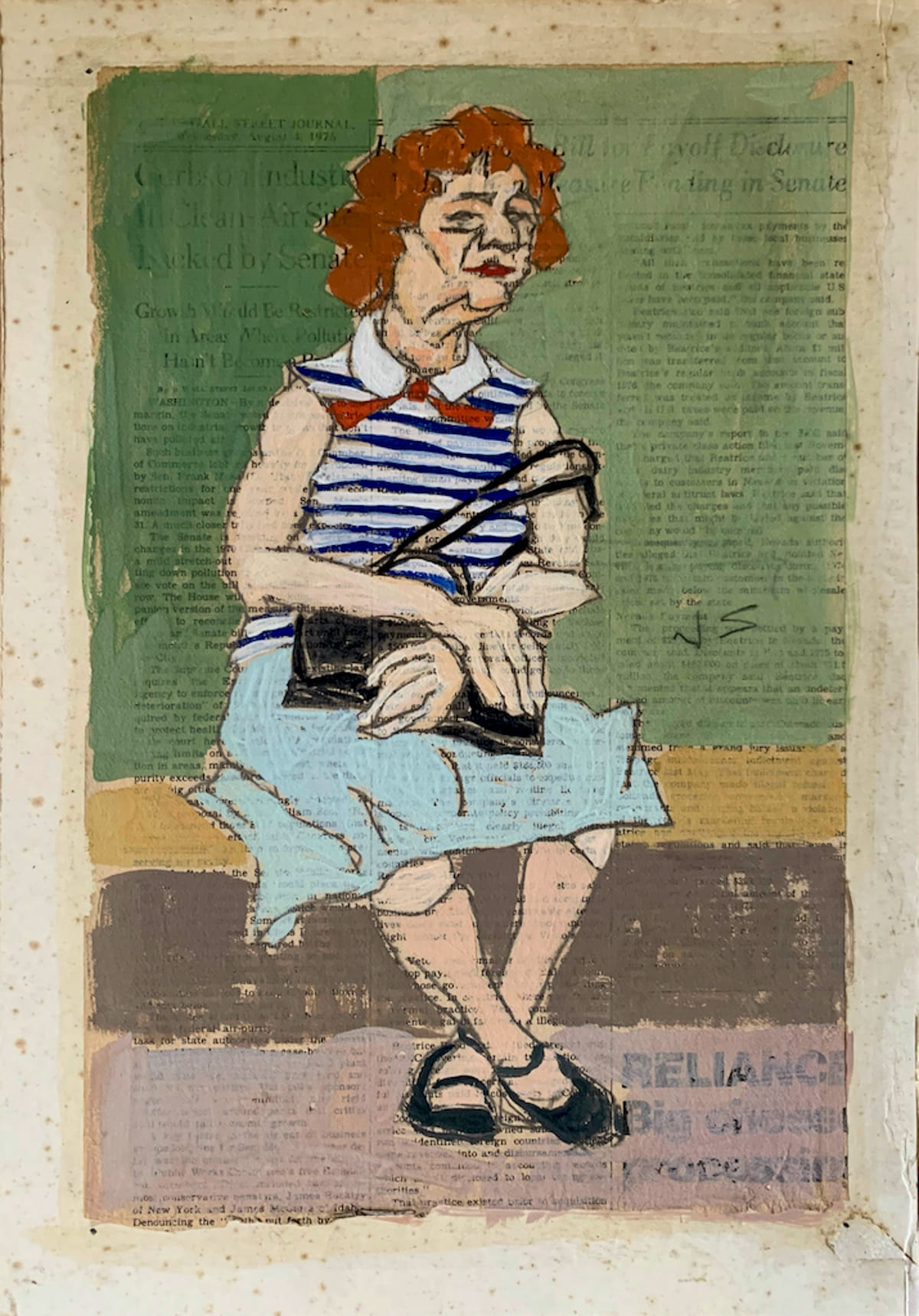 Joseph SOLMAN (1909-2008) Subway Gouache