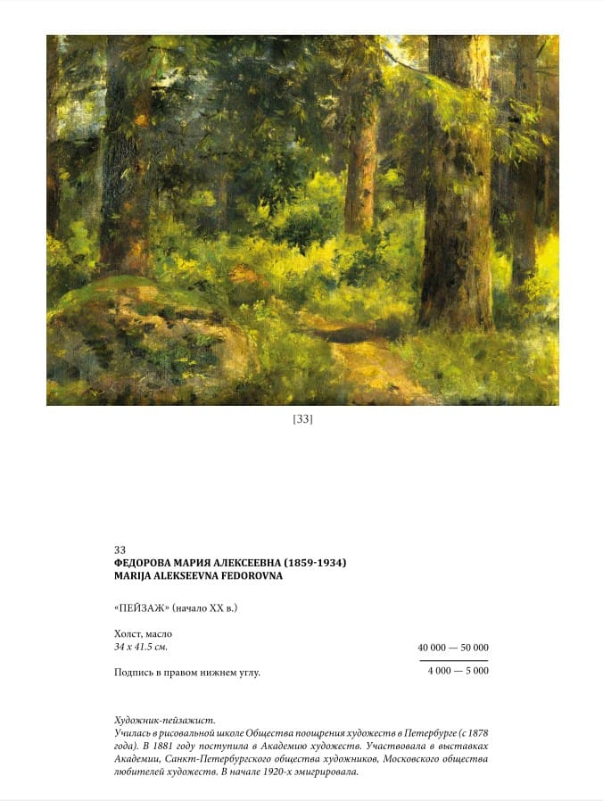 Marija FEDOROVA (1859-1934) Russian - Finland