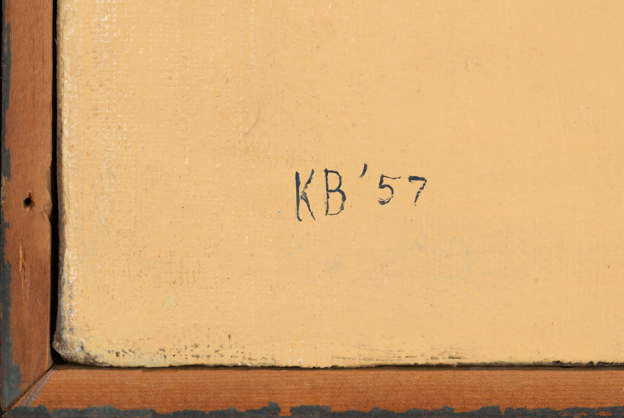 ILLEGIBLY signed American (?) painting