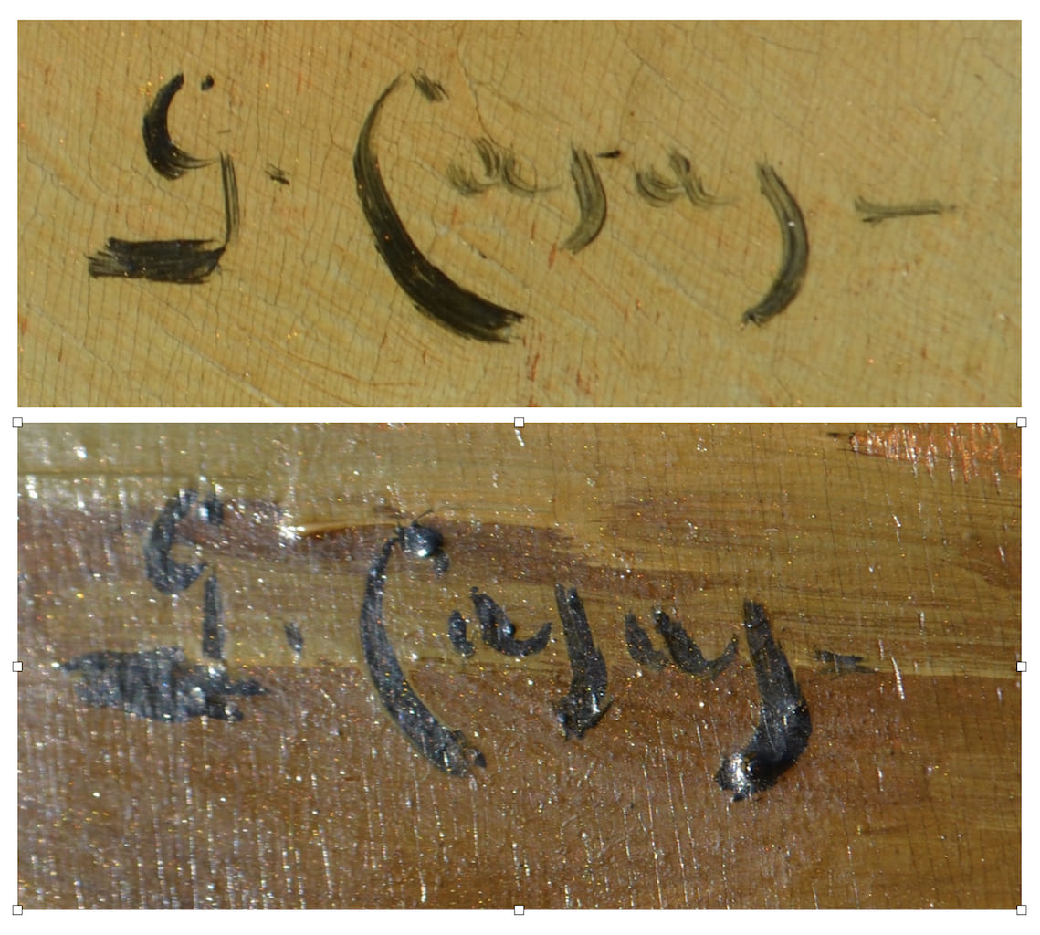 ILLEGIBLY signed, European pair paintings of 19 century